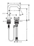 Hansgrohe Tecturis S 2-otworowa bateria umywalkowa 150 CoolStart z niezamykanym kompletem odpływowym Brąz Szczotkowany 73353140