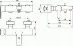 Ideal Standard Connect Blue Bateria wannowa ścienna chrom B9921AA
