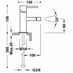 Tres Study bateria bidetowa złoto matowe 06212001OM