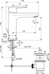 Ideal Standard Cerafine O Bateria umywalkowa Grande z korkiem chrom BC699AA