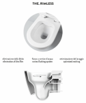 Artceram A16 zestaw promocyjny miska WC Rimless + deska wolnoopadająca slim biały mat  ASV00305;00 + ASA00105;71