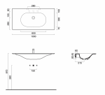 Catalano SFERA 100x50 umywalka prostokątna szary mat 1100HZCS/0521010023