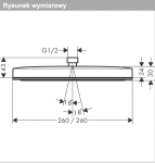 Hansgorhe Pulsify E Głowica prysznicowa 260 1jet EcoSmart+ chrom 24333000