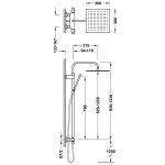 Tres OVER-WALL Zestaw baterii termostatycznej naściennej 2-drożnej prysznicowej 19039307KMB