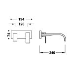 Tres CUADRO ELEMENT NAŚCIENNY DO PODTYNKOWEGO KORPUSU BATERII UMYWALKOWEJ-00630032BM