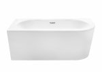 Besco Avita A-line wanna wolnostojąca 150 P + syfon klik-klak chrom z przelewem slim WAA150APS