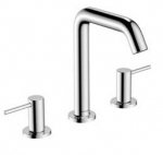 Hansgrohe Tecturis S 3-otworowa bateria umywalkowa 150 z kompletem odpływowym Push-Open Czarny Matowy 73330670