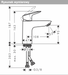 Hansgrohe Logis Jednouchwytowa bateria umywalkowa 100 CoolStart bez kompletu odpływowego chrom 71103000