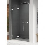 SanSwiss drzwi jednoczęściowe ze ścianką stałą w linii lewa 75cm ES13G0755007