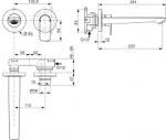 Ideal Standard Connect Air Bateria umywalkowa podtynkowa złoto szczotkowane połysk A7009A2