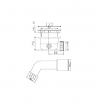Trend Armatura syfon brodzikowy  oraz spust 90 mm bronzo 836/BR