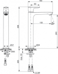 Ideal Standard Connect Air Jednouchwytowa bateria umywalkowa wysoka chrom A7027AA