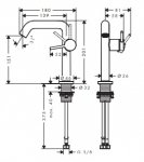 Hansgrohe Tecturis S Jednouchwytowe baterie umywalkowe Fine z CoolStart Czarny Matowy 73341670