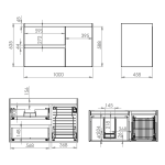 Elita SZAFKA SPLIT 100 (60 2S L + KOSZ CARGO P) ANTHRACITE MATT PDW 168150