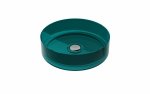 Besco Enya Blue Wave umywalka nablatowa + maskownica czarny matt UME36BWB