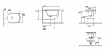 Kerasan 512559 TriBeCa bidet podwieszany GRIGIO MATT + WB9N