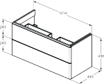 Ideal Standard Adapto Szafka pod umywalkę 102 cm biały lakier T4297WG