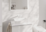 Hansgrohe Tecturis E Jednouchwytowa bateria umywalkowa ścienna podtynkowa z wylewką 22,5cm biały mat 73051700
