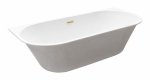 Besco Vica Slim+ wanna symetryczna 150 + syfon z przelewem czarny WAVS150C+
