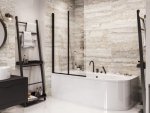 Besco Prime Black 2 parawan nawannowy 2-skrzydłowy PNPB2S