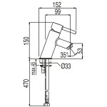 Tres Alplus bateria umywalkowa chrom 20310301
