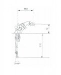 Reitano Atea Bateria bidetowa z korkiem automatycznym chrom R318