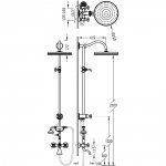 Tres Clasic zestaw wannowo-prysznicowy chrom 24217602