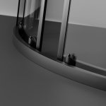 Besco Zarya Black kabina półokrągła 90 ZPB90190C