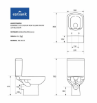 WC kompakt COLOUR CleanOn 010 3/5l bez deski Colour Cersanit (K103-026)