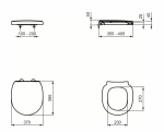 Ideal Standard Connect Deska sedesowa wolnoopadająca z duroplastu, zawiasy metalowe, biała E129101