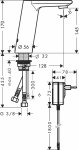 31103000 Hansgrohe Metris S Elektroniczna bateria umywalkowa ze wstępną regulacją temperatury zasilana z sieci 230 V