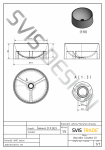 S.V.I.S. Design UMYWALKA 40 CM COLUMBA BASIC - ABSTRACT ŻÓŁTO-CZERWONY, LAKIER MATOWY