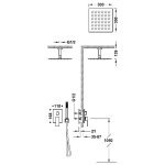 Tres CUADRO Zestaw baterii jednouchwytowej podtynkowej 2-drożnej Rapid-box prysznicowej-00628003OR