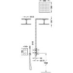 Tres THERM-BOX Zestaw baterii termostatycznej podtynkowej 2-drożnej Therm-box prysznicowej-00625003OM