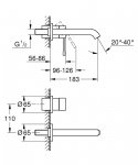 Grohe Essence Bateria umywalkowa podtynkowa 18,3 cm phantom black 29192KF1