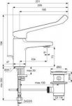 Ideal Standard Ceraplan Bateria umywalkowa medyczna z korkiem chrom BD218AA