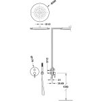 Tres  Study Exclusive Zestaw natryskowy z baterią podtynkową Rapid-Box 26228005OM