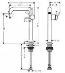 Hansgrohe Tecturis S Jednouchwytowe baterie umywalkowe Fine z CoolStart Brąz Szczotkowany 73372140