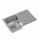 Quadron KENNETH 111 Fusion GraniteQ silver stone z komorą stalową (780x480x190) z syfonem manualnym i zaślepką FUSK7848SZ