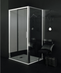 Kerasan NoLita Drzwi prysznicowe przesuwne do ścianki bocznej 180x200 cm, profile chrom szkło przejrzyste 745509