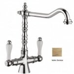  Giulini G Praga bateria umywalkowa bez korka bronzo 7533/BR