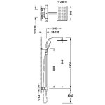 Tres OVER-WALL Zestaw baterii termostatycznej naściennej 2-drożnej prysznicowej-19039306OM