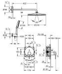Grohe Essence Zestaw prysznicowy podtynkowy z deszczownicą stal nierdzewna 25287DC0  