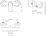 Ideal Standard Connect Air Jednouchwytowa bateria prysznicowa natynkowa chrom A7032AA