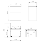Elita KIDO SET Szafka + umywalka 50 2S BLACK MATT PDW 168098/RE020501117160