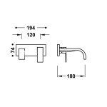 Tres CUADRO ELEMENT NAŚCIENNY DO PODTYNKOWEGO KORPUSU BATERII UMYWALKOWEJ-00630031BM