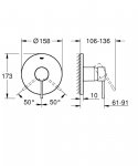 Grohe Essence Bateria prysznicowa podtynkowa cool sunrise 24168GL1