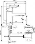 Ideal Standard Ceraplan Bateria umywalkowa z korkiem klik klak chrom BD216AA