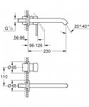 Grohe Essence Bateria umywalkowa podtynkowa 23 cm brushed hard graphite 29193AL1
