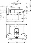 31480000 Hansgrohe Metris Jednouchwytowa bateria wannowa natynkowa
